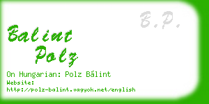 balint polz business card